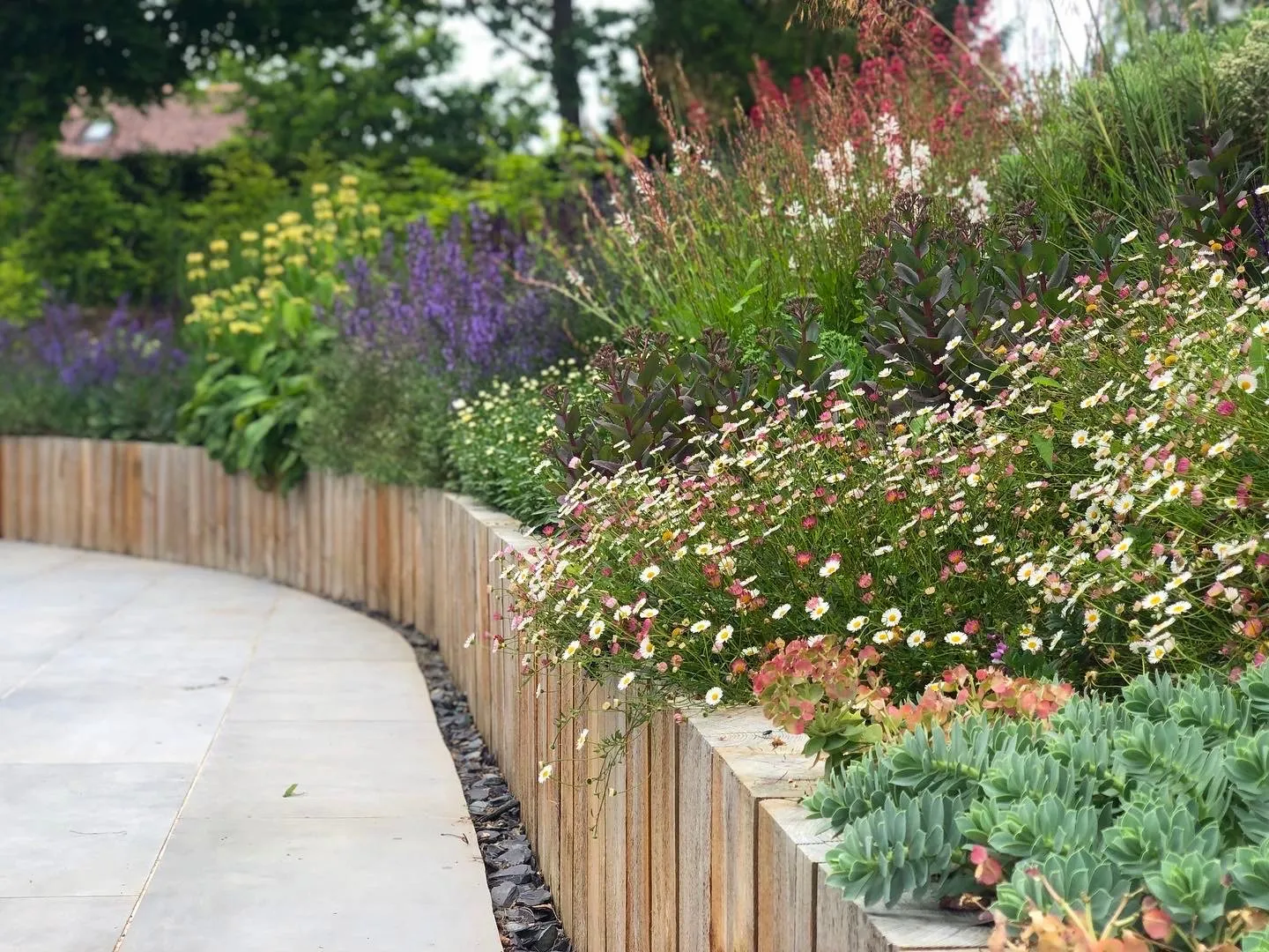 Garden design at Upper Court Road, Woldingham