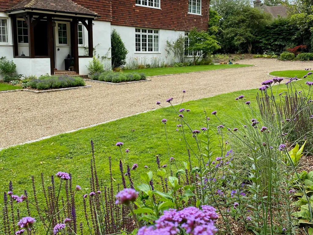 Garden design at Ballards Lane, Limpsfield