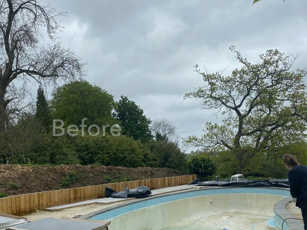 Garden design at Upper Court Road, Woldingham