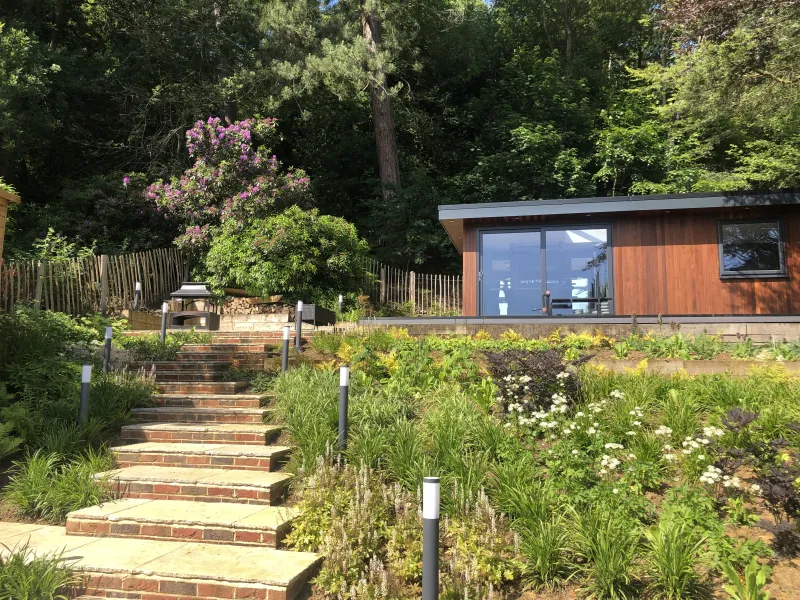 Garden design at Bushey Croft, Oxted