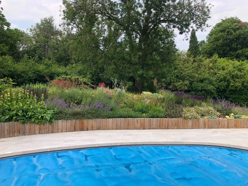 Garden design at Upper Court Road, Woldingham