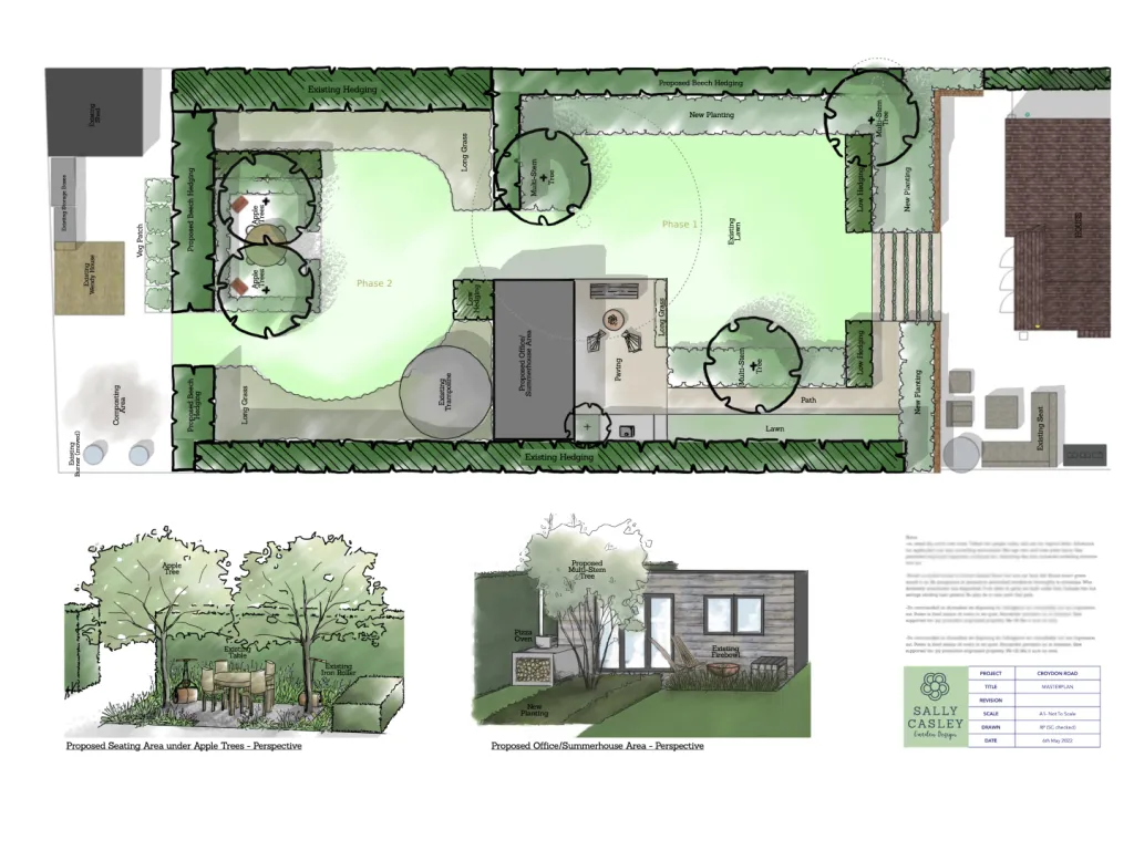 Garden design at Croydon Road I, Reigate