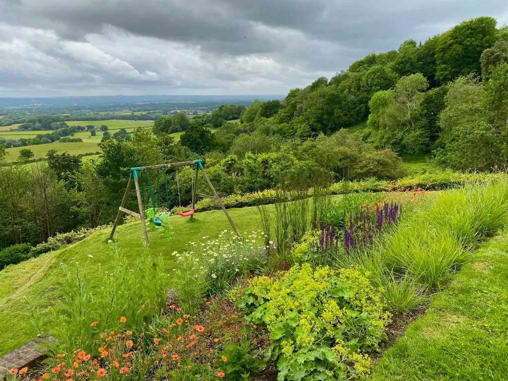 Garden design at Kent Hatch Road, Crockham Hill