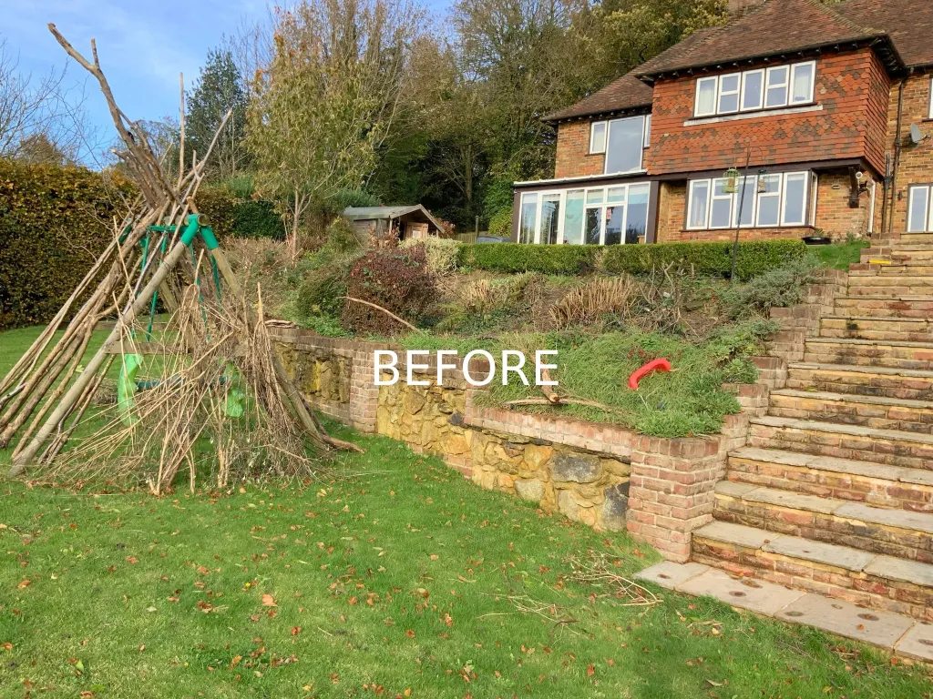 Garden design at Kent Hatch Road, Crockham Hill