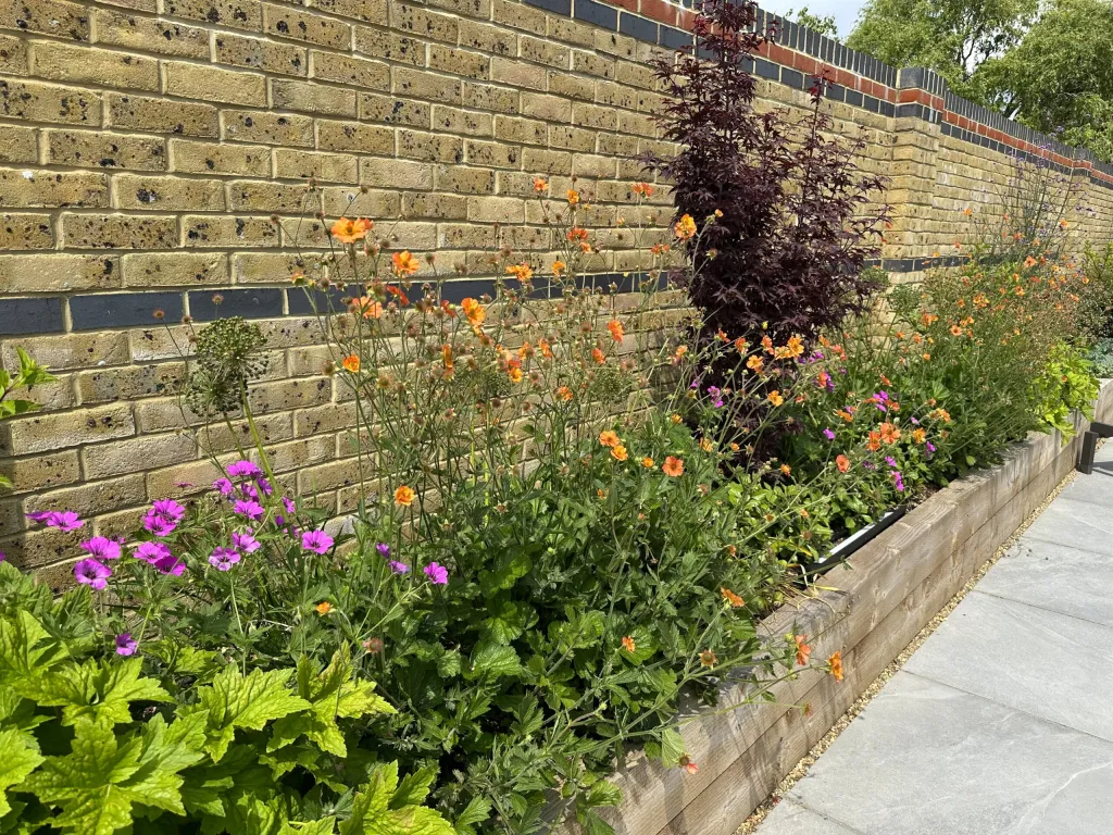 Garden design at Little Warley, Essex