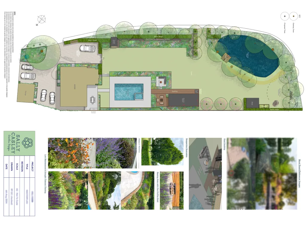 Garden design at Little Warley, Essex