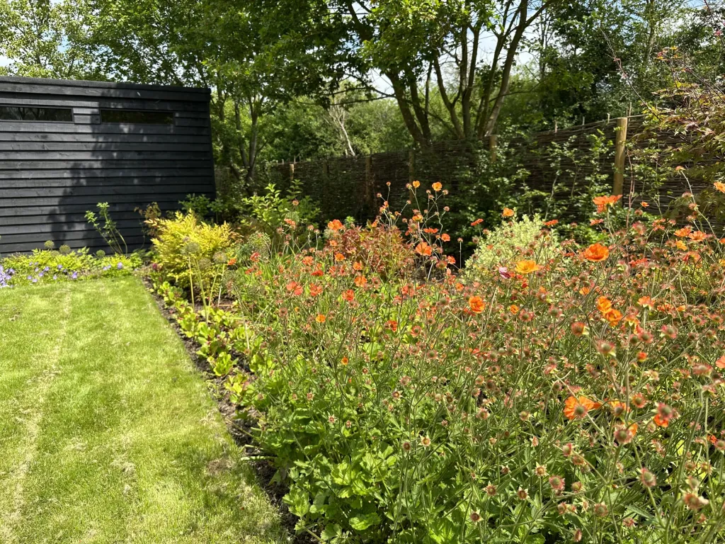 Garden design at Little Warley, Essex