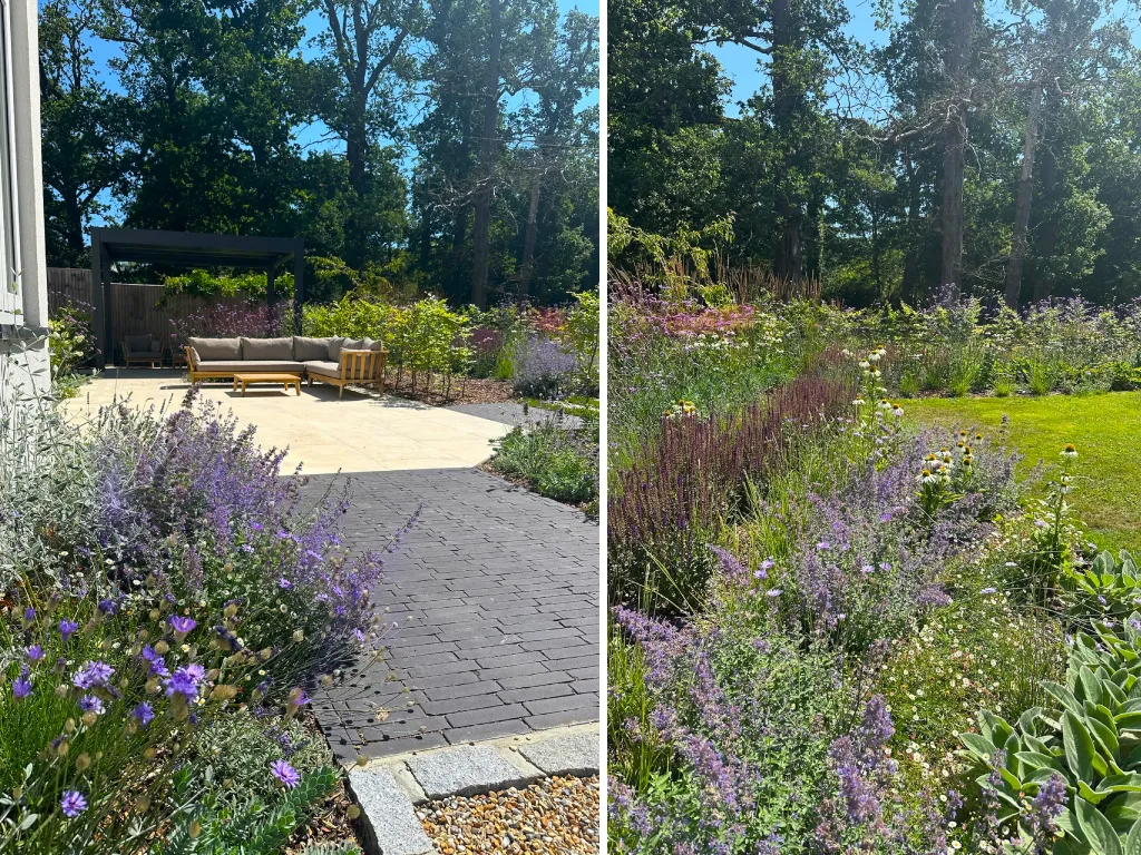 Garden design at Axes Lane, Outwood