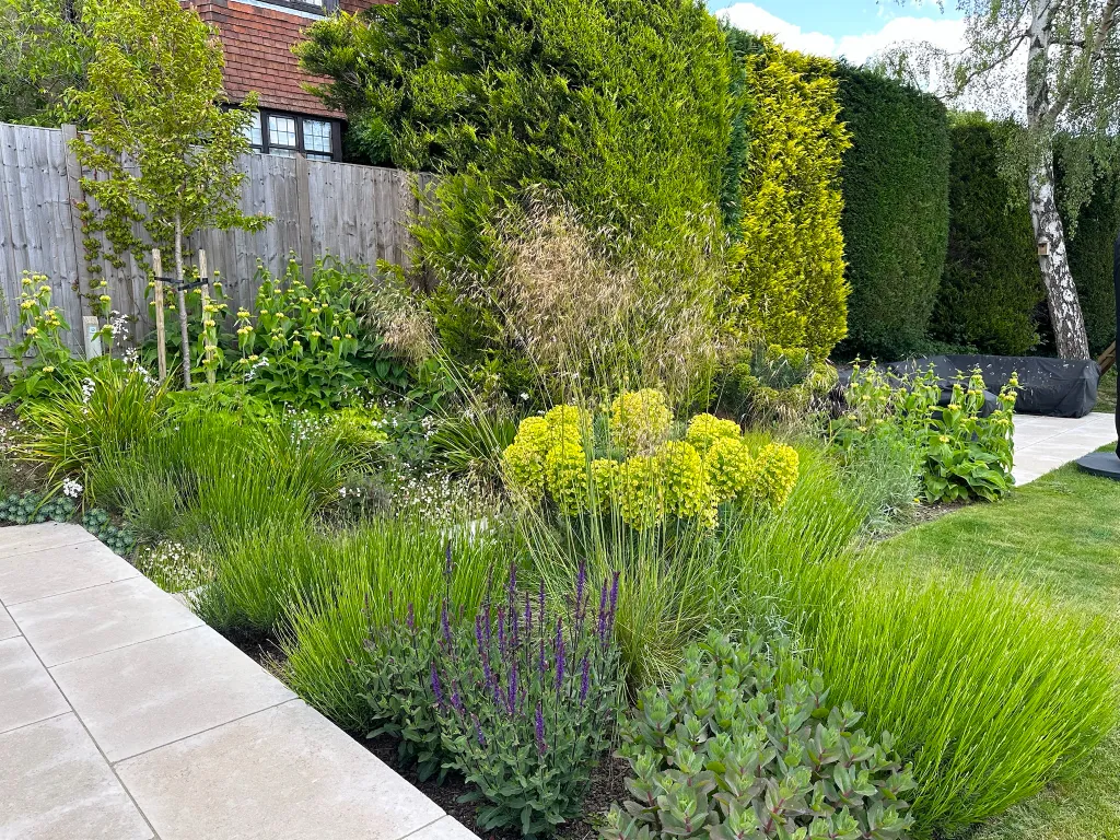 Garden design at Wilderness Road, Oxted